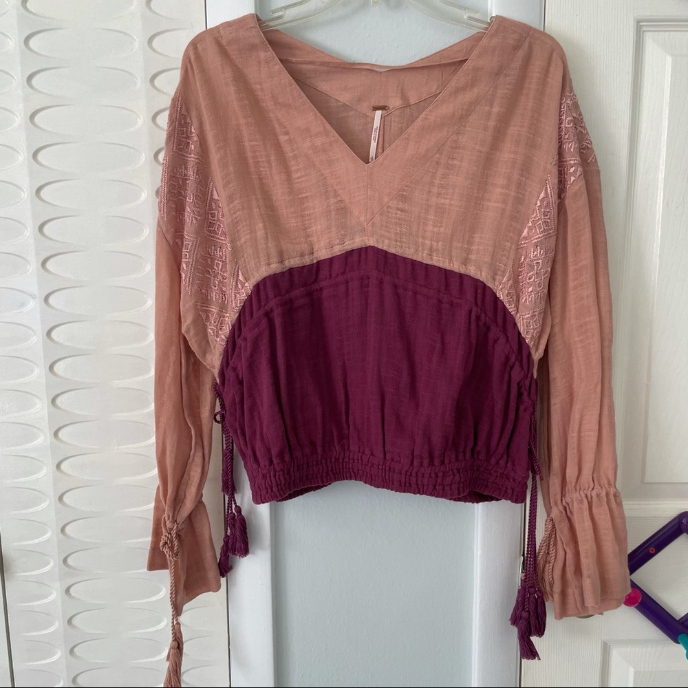 Super cute Free People boho blouse